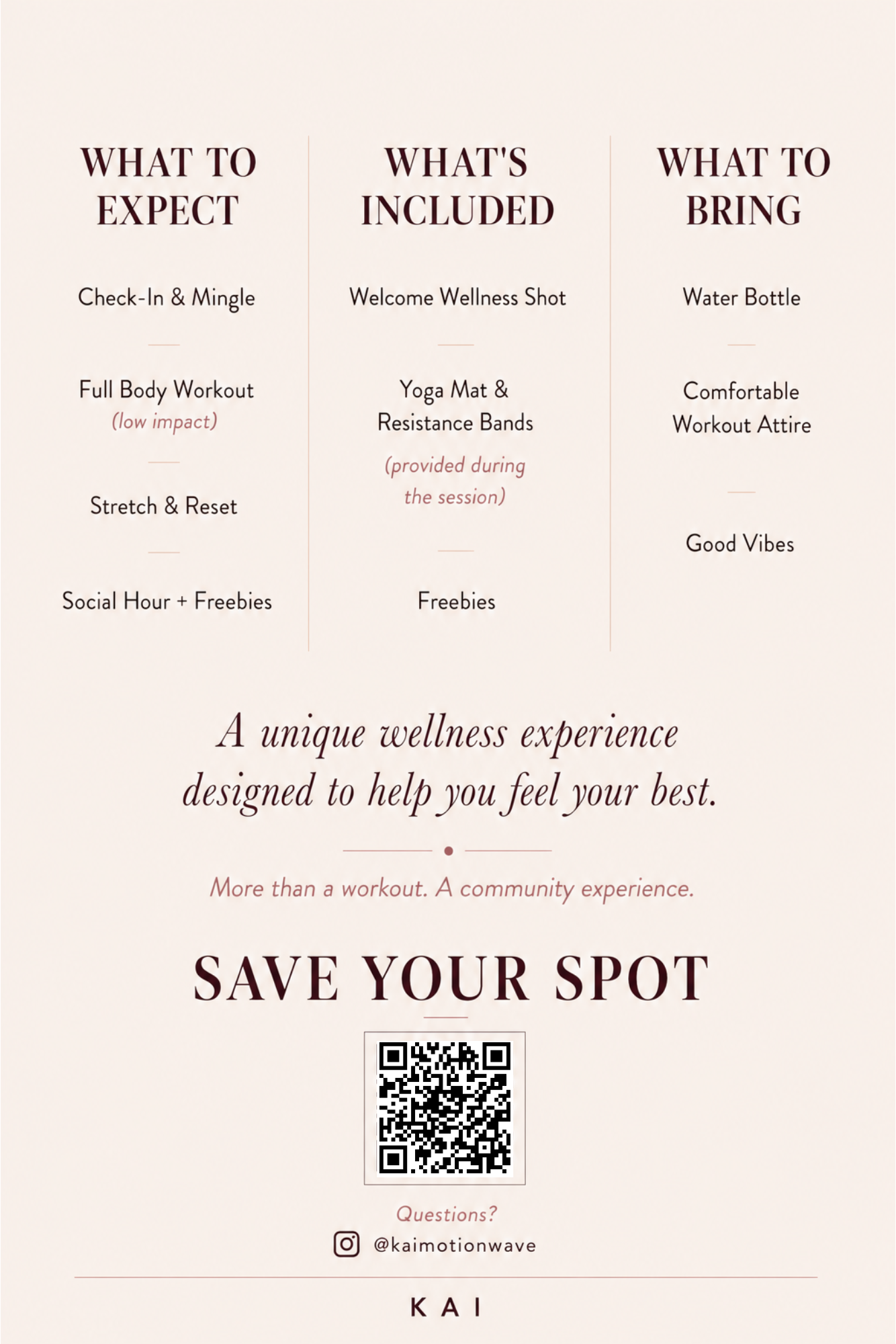 WELLNESS SESSION TICKET