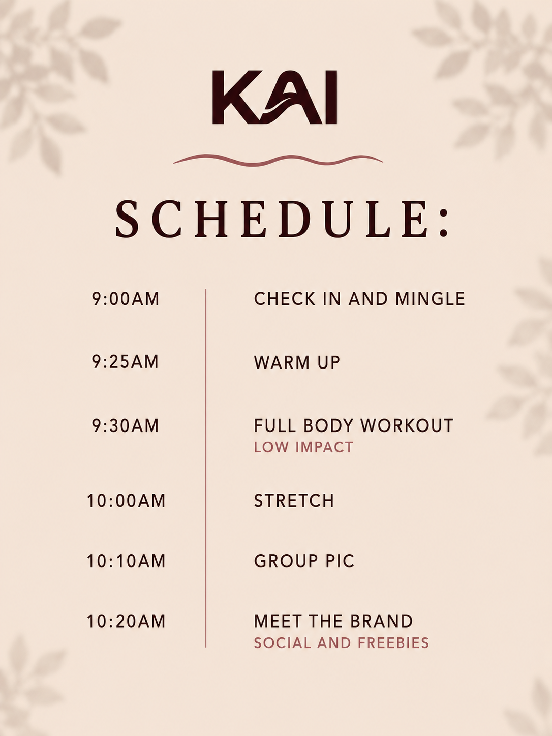 KAI WELLNESS SESION TICKET